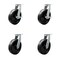 Service Caster 10'' Extra Heavy Duty Phenolic Wheel Caster Set 4 Swivel Locks 2 Brakes, 4PK CRAN-SCC-KP92S1030-PHR-SLB-BSL2BSL-2 - alternate 1